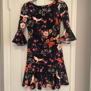 Eliza J. drop-waist bell sleeve dress